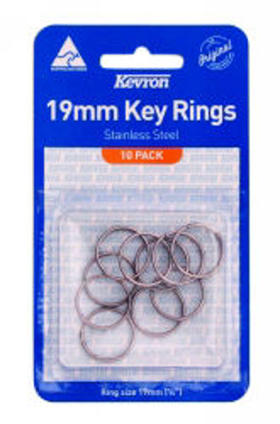 Picture of KEY RINGS KEVRON 19MM S/STEEL PK10