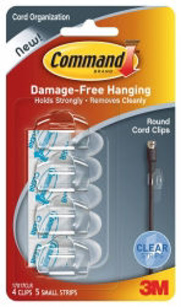 Picture of HOOKS COMMAND CORD/CABLE CLIPS SELF ADHE