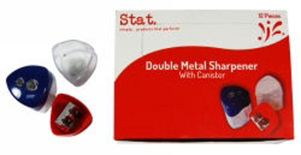 Picture of SHARPENER STAT METAL DOUBLE W/CANISTER