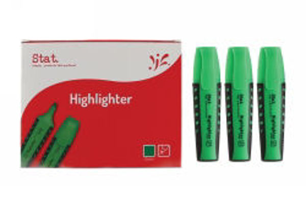 Picture of HIGHLIGHTER STAT GREEN BOX 10