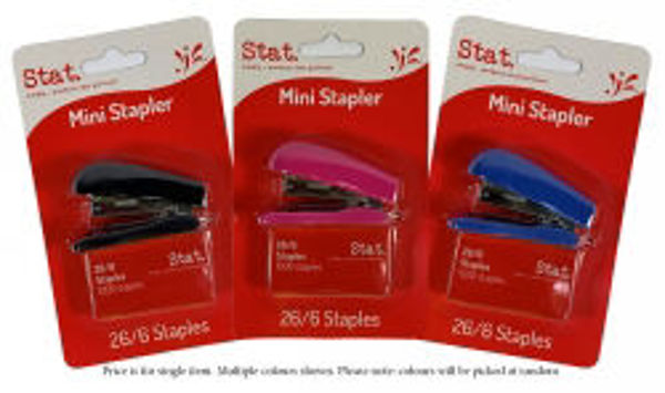 Picture of STAPLER STAT MINI 26/6 W/STAPLES ASST CO