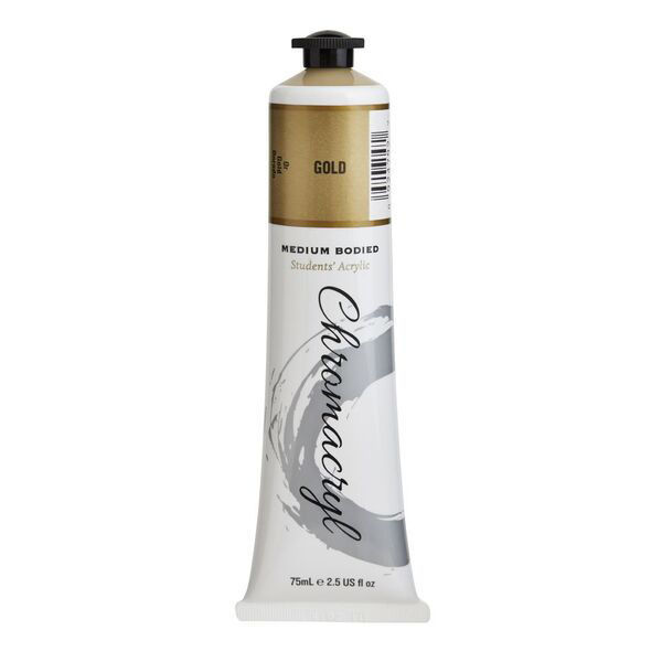 Picture of PAINT CHROMACRYL 75ML ACRYLIC GOLD
