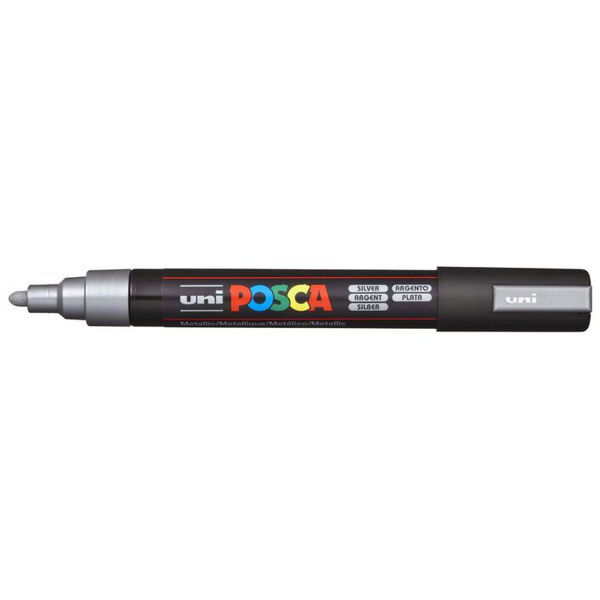 Picture of MARKER UNI POSCA PC5M BULLET TIP SILVER