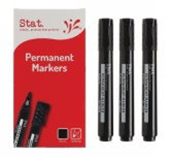 Picture of MARKER STAT BLACK PERMANENT 2.0MM BULLET BOX 12