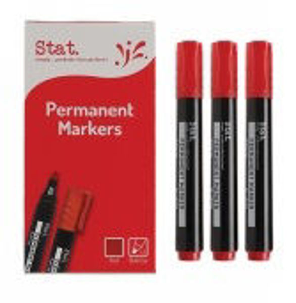 Picture of MARKER STAT RED PERMANENT 2.0MM BULLET BOX 12