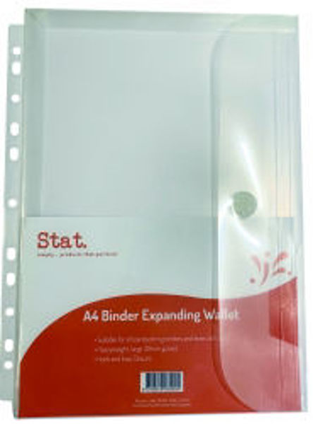 Picture of EXPANDING BINDER WALLET STAT A4 CLEAR