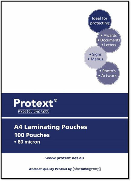 Picture of PROTEXT A4 80 MICRON LAMINATING POUCHES