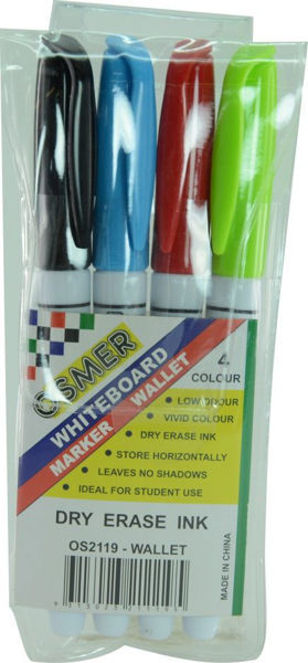 Picture of OSMER FINE WHITEBOARD MRKS - 4 PACK