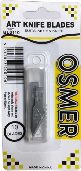 Picture of OSMER STRAIGHT ART KNIFE BLADES - 10 PAC
