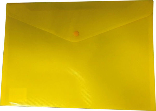 Picture of PLASTIC DOCUMENT WALLET - A4 - YELLOW