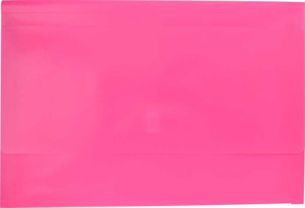 Picture of PLASTIC DOCUMENT WALLET - FOOLSCAP - HOT