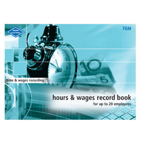 Picture of ZIONS 76M HOURS & WAGES RECORD BOOK - MEDIUM