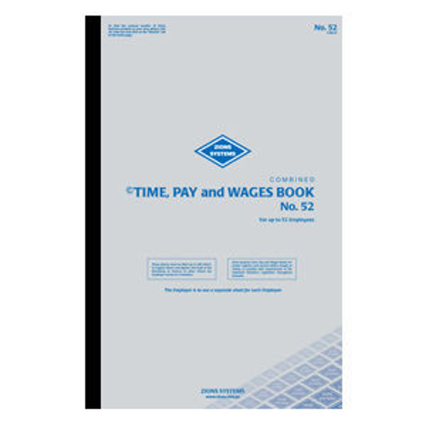 Picture of ZIONS 52 TIME, PAY & WAGES BOOK