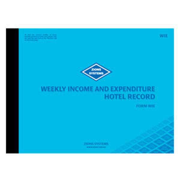 Picture of ZIONS WIE WEEKLY INCOME & EXPENDITURE HOTEL RECORD BOOK