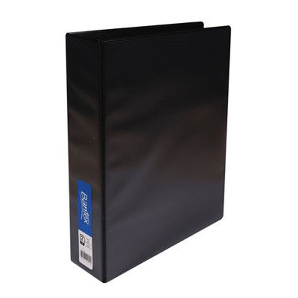 Picture of BANTEX 2D RING 38MM INSERT RING BINDER STANDARD PP A4 - BLACK
