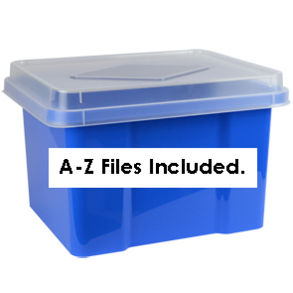 Picture of A-Z 32 LITRE FILE BOX BLUEBERRY