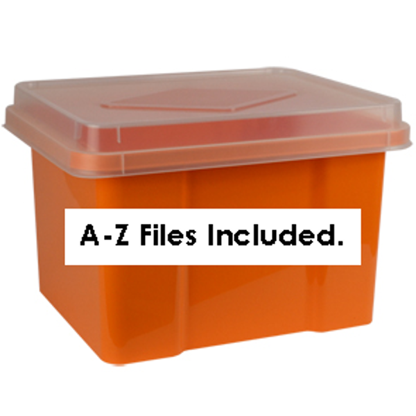 Picture of A-Z 32 LITRE FILE BOX MANDARIN