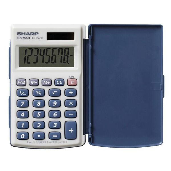 Picture of SHARP CALCULATOR WITH COVER EL-243SB