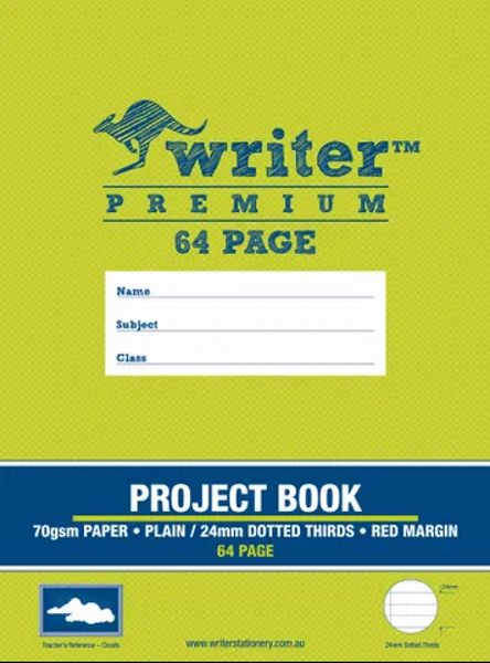 Picture of Writer Premium 330x240mm 64pg 24mm Dotted Thirds Project Book