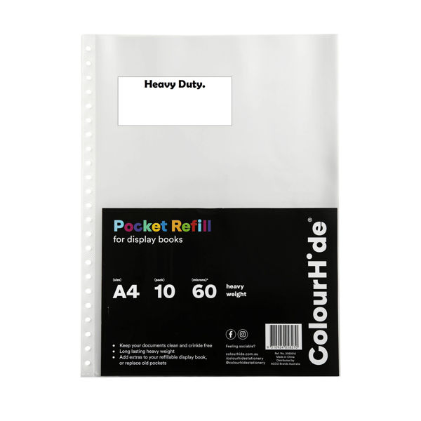 Picture of COLOURHIDE DISPLAY BOOK REFILL HEAVY PACK 10
