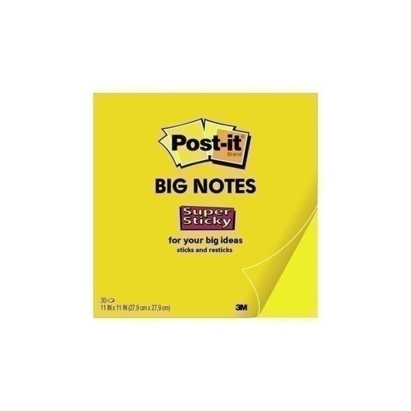 Picture of Post-It Super Sticky BIG Notes Yellow 279 x 279mm