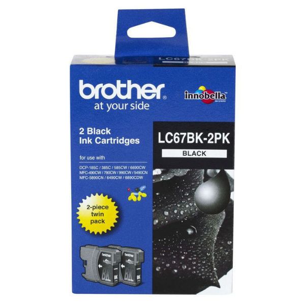 Picture of Brother LC67 Black Twin Pack