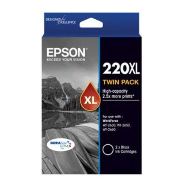 Picture of Epson 220XL Black Twin Pack