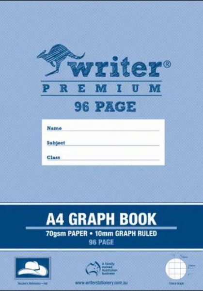 Picture of WRITER PREMIUM A4 96PG 10MM GRAPH HAT