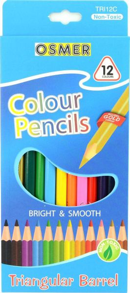 Picture of TRIANGULAR COLOUR PENCILS - 12 COLOURS