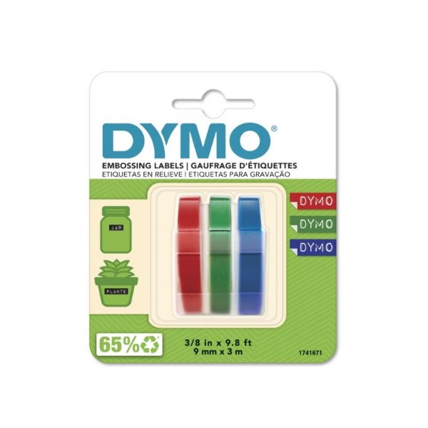 Picture of Dymo Embossing Tape 9mmX3m Asst Pk3