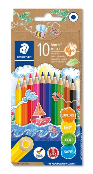 Picture of NORIS MAXI COLOURED PENCILS PK10