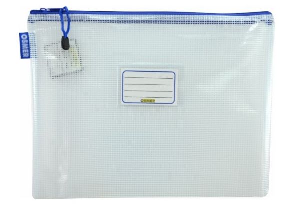 Picture of CLEAR MESH PENCIL CASE A4 - BLUE ZIP