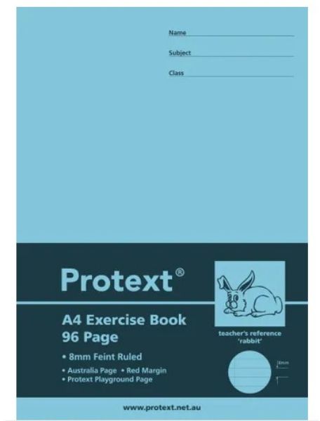 Picture of PROTEX EXERCISE BOOK A4 96PG 8MM RULED - RABBIT