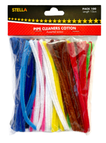 Picture of STELLA PIPE CLEANERS COLOURED 15CM 100S