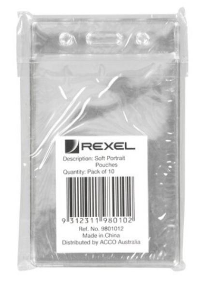 Picture of REXEL ID POUCH SOFT PORTRAIT 62X104MM