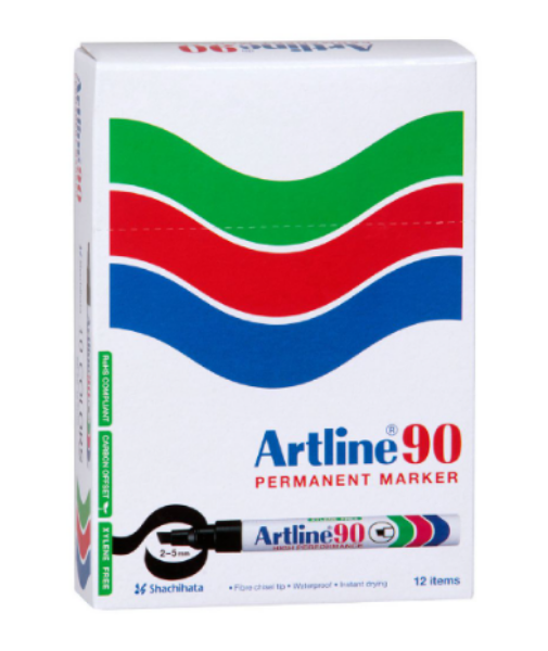 Picture of ARTLINE 90 PERMANENT MARKER RED BX12
